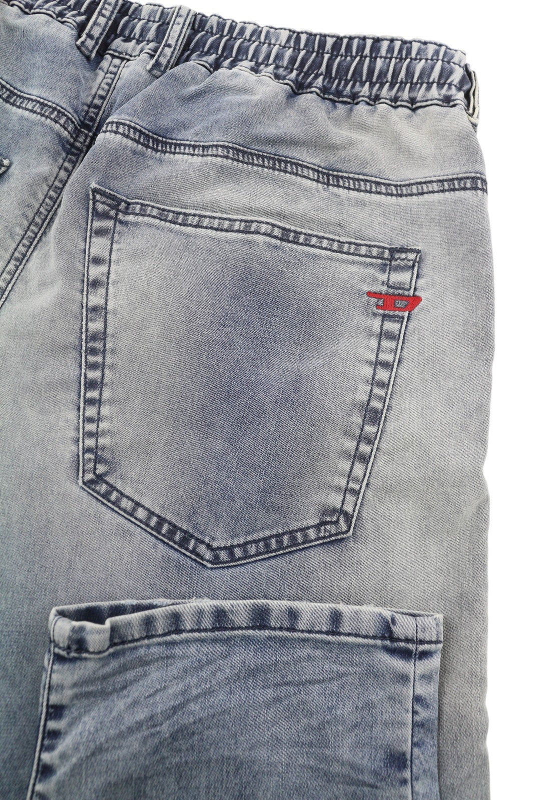 DIESEL D-Krooley Jogg 068DU vyriški džinsai W32/L32 su raišteliu juosmenyje, mėlyni, RRP295