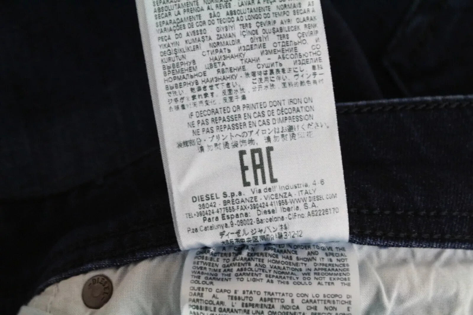 DIESEL Sleenker-X 083AG vyriški džinsai W28/L32 Slim Skinny Cotton Stretch tamsiai mėlyni 