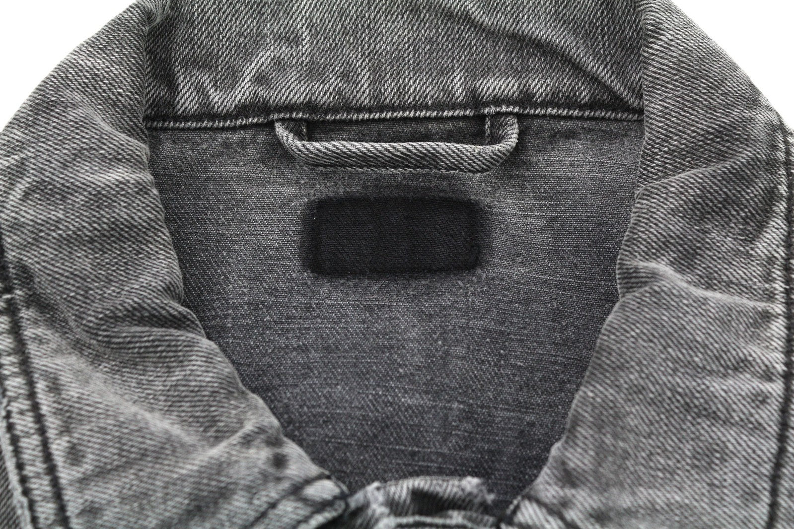 NUDIE JEANS Men Jacket M Grey Denim Washed Buttoned Spread Neck Pockets Logo