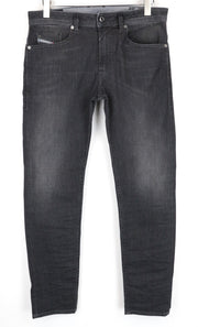 DIESEL Thommer 0687J Slim Grey W32/L30 Skinny džinsai vyrams iš tamprios medvilnės medžiagos 