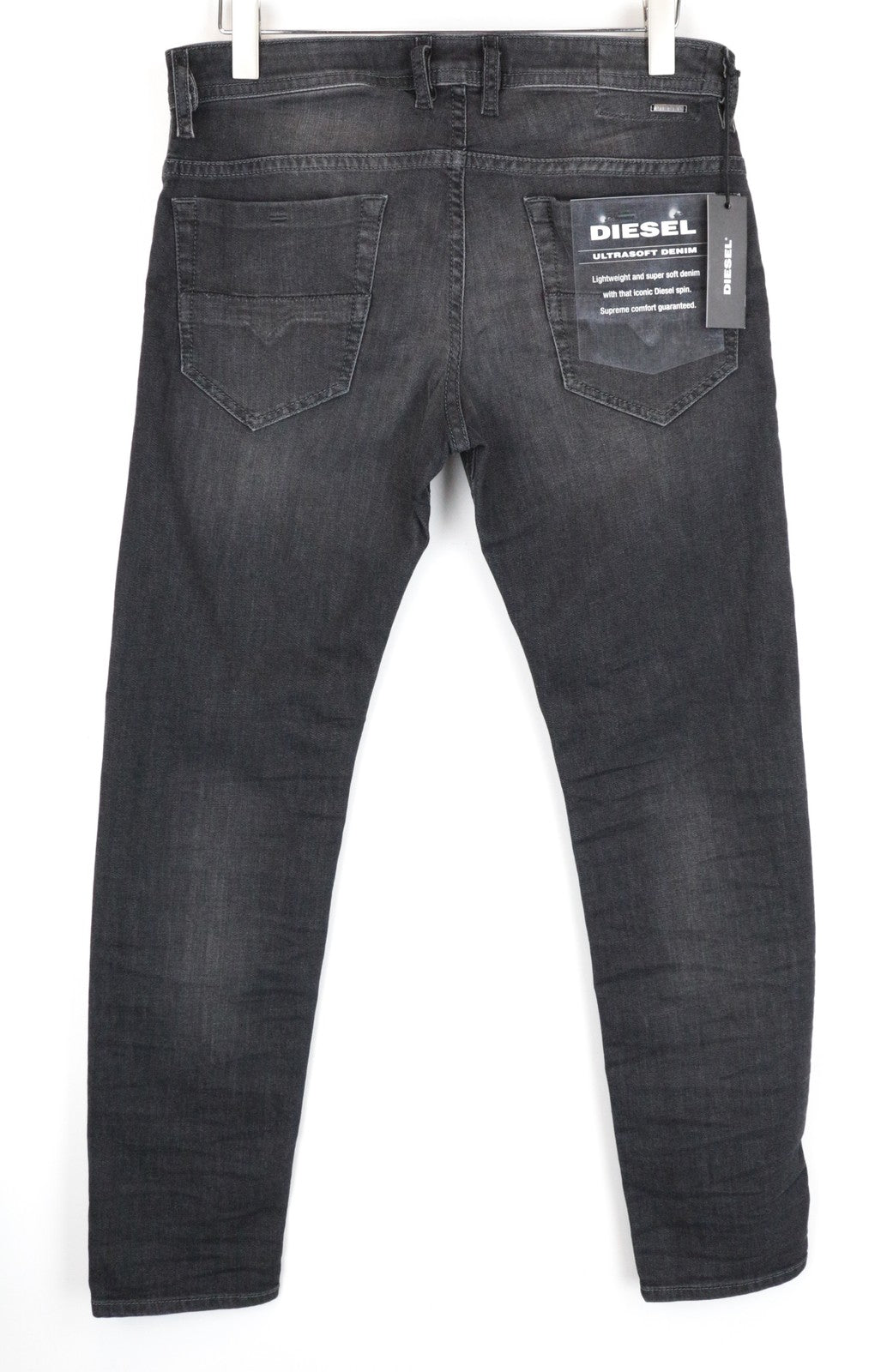DIESEL Thommer 0687J Slim Grey W32/L30 Skinny džinsai vyrams iš tamprios medvilnės medžiagos 
