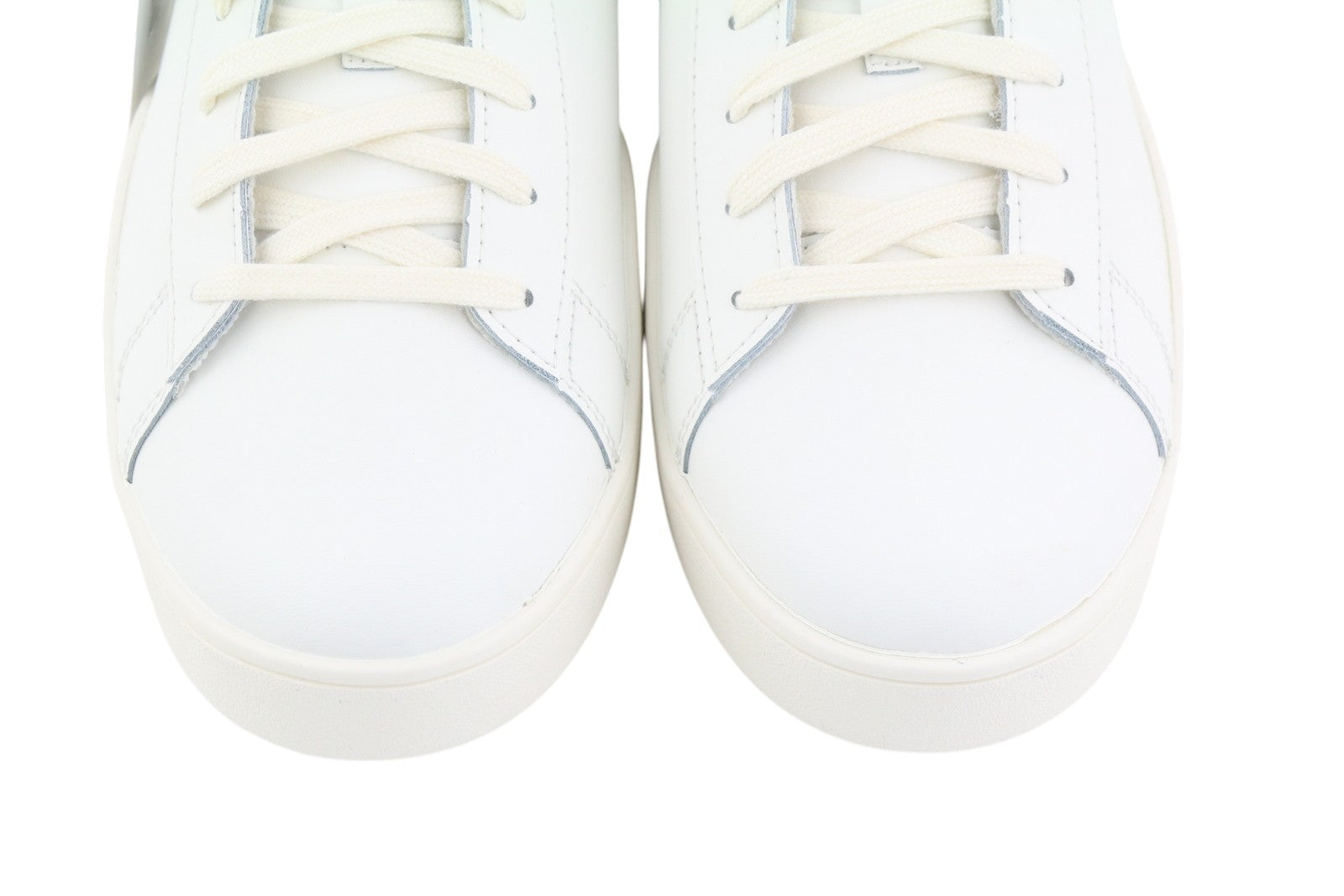 DIESEL S-Clever žemi nėrinių vyriški sportbačiai, EU45, odiniai, balti, migdolų spalvos, su guma, RRP 140 € 