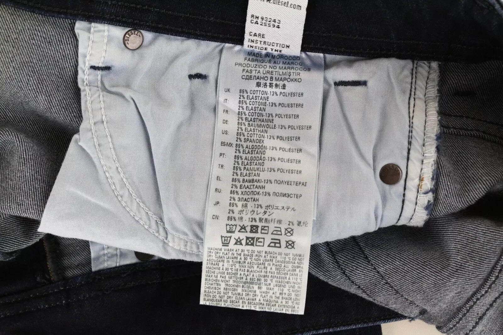 DIESEL Sleenker-X 083AG Men's Jeans W29/L32 Slim Skinny Cotton Stretch Blue