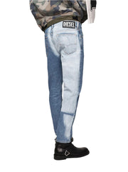 DIESEL Mharky 0077V W28/L32 Skinny vyriški džinsai balintos mėlynos spalvos medvilniniai, gryno kirpimo 