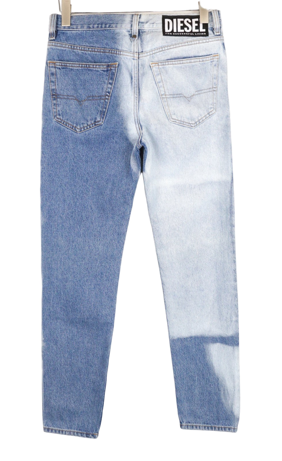 DIESEL Mharky 0077V W28/L32 Skinny vyriški džinsai balintos mėlynos spalvos medvilniniai, gryno kirpimo 