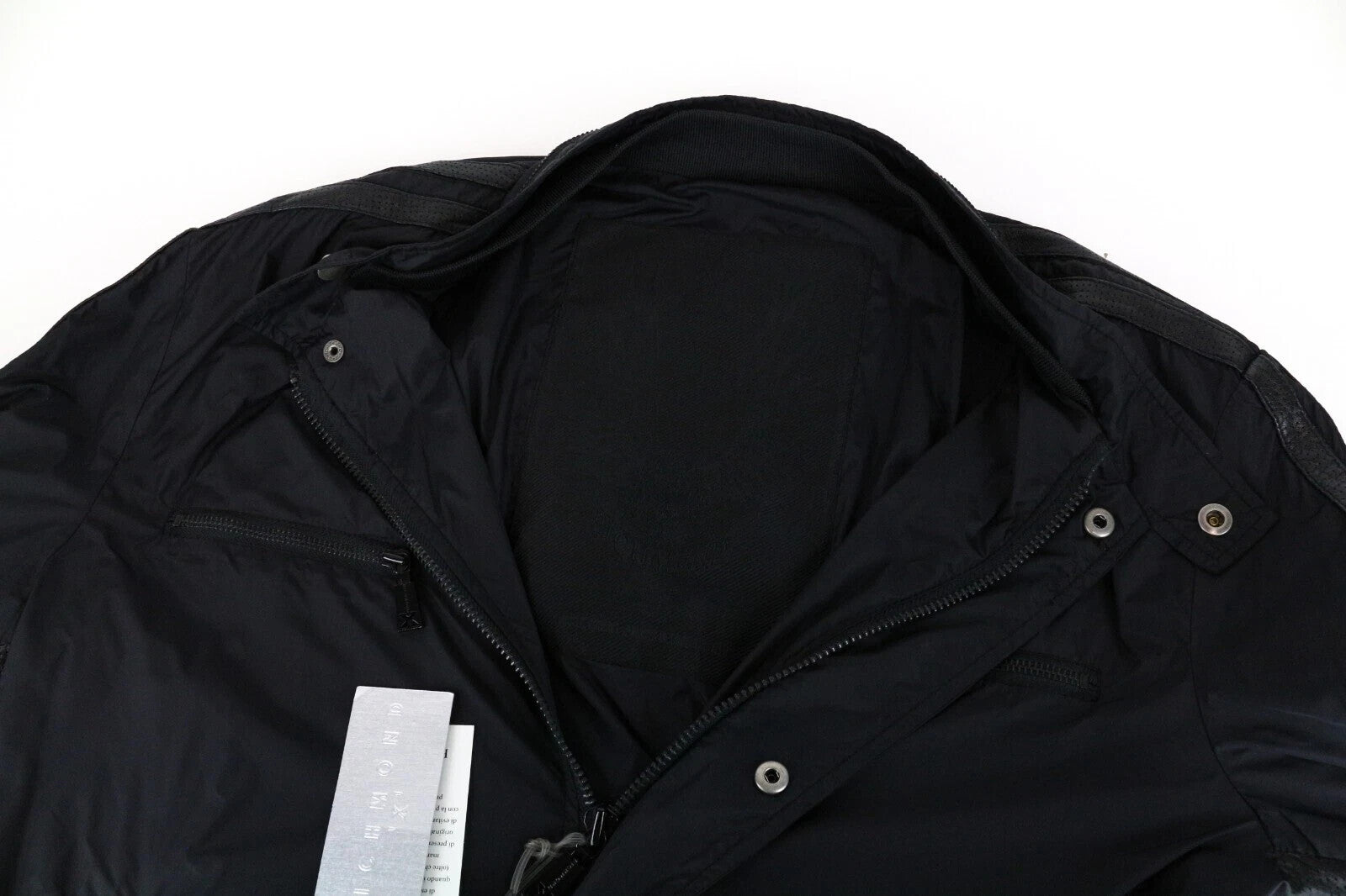 RICHMOND Men's Jacket 58 Black Lightweight Long Sleeved Logo Zipped Casual