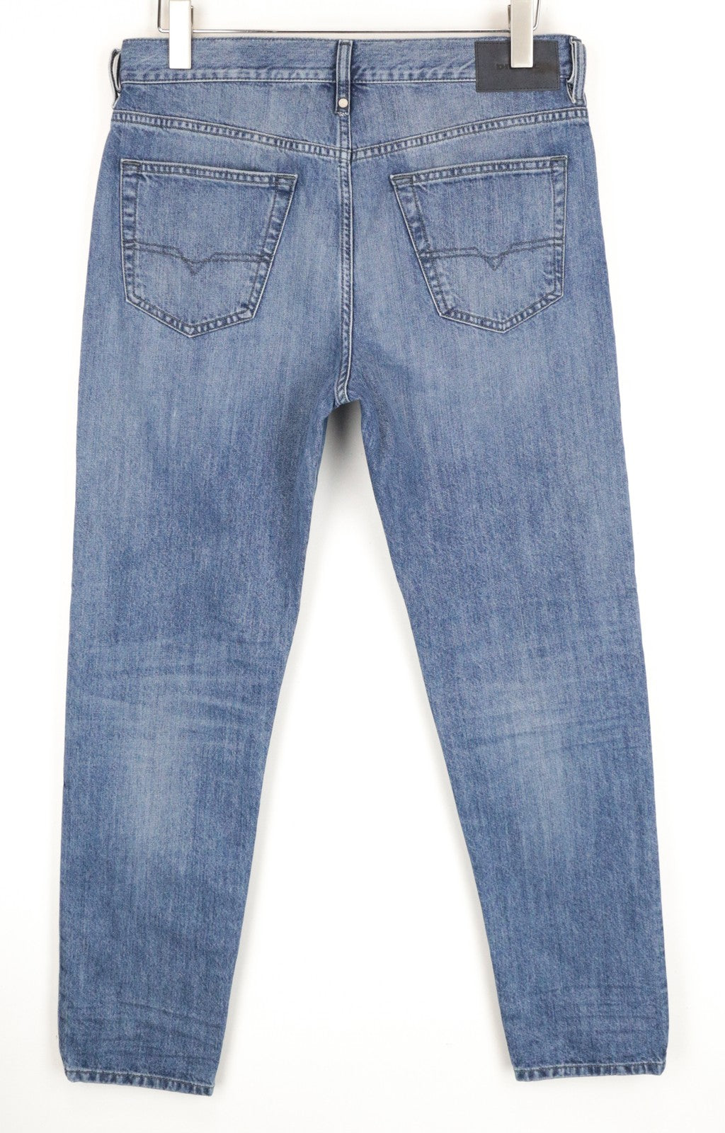 DIESEL Mharky 084UJ W33/L34 mėlyni skalbtos medvilnės džinsiniai vyriški aptempti džinsai 