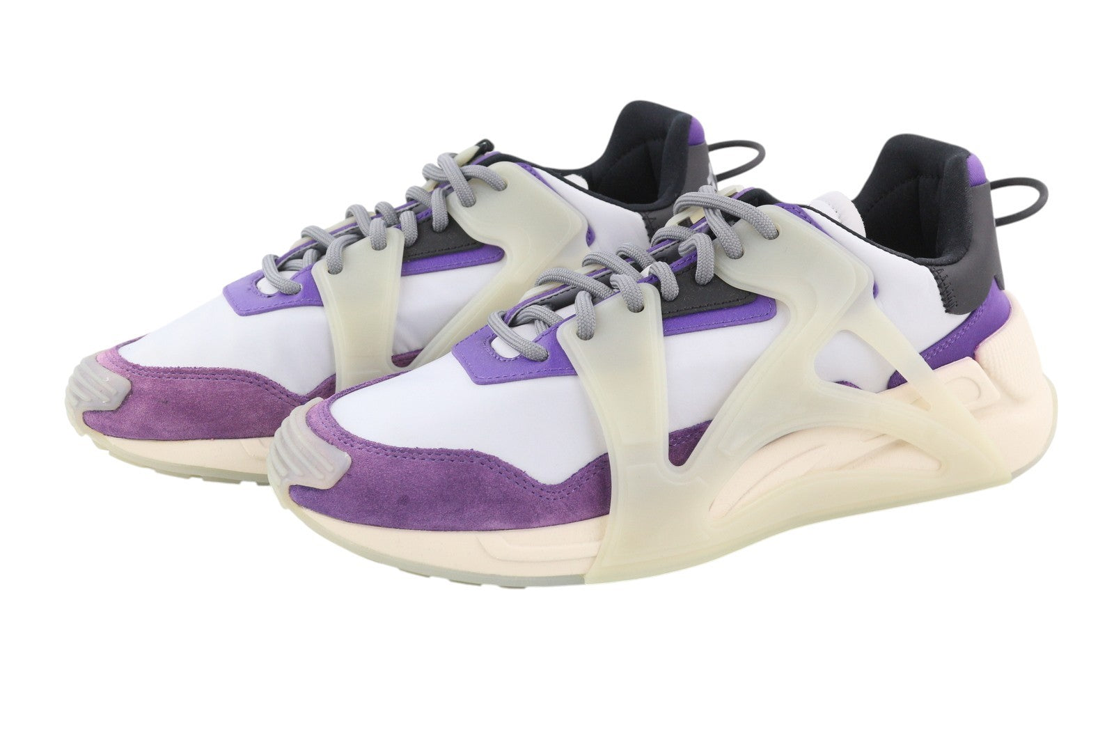 DIESEL S-Serendipity Mask vyriški sportbačiai, 42,5 dydžio, pilki, su raišteliais ir migdolų nosele, RRP 200 € 