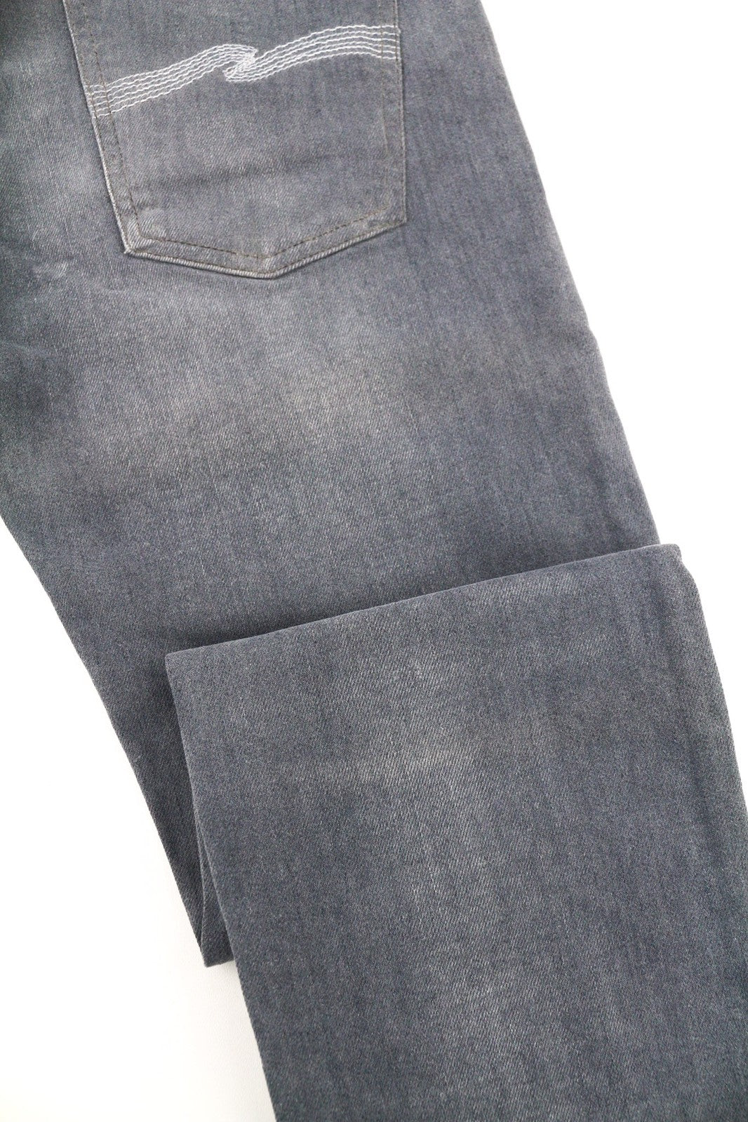 NUDIE JEANS Thin Finn Men Jeans W31/L32 Slim Fit Grey Wash Casual Stretch