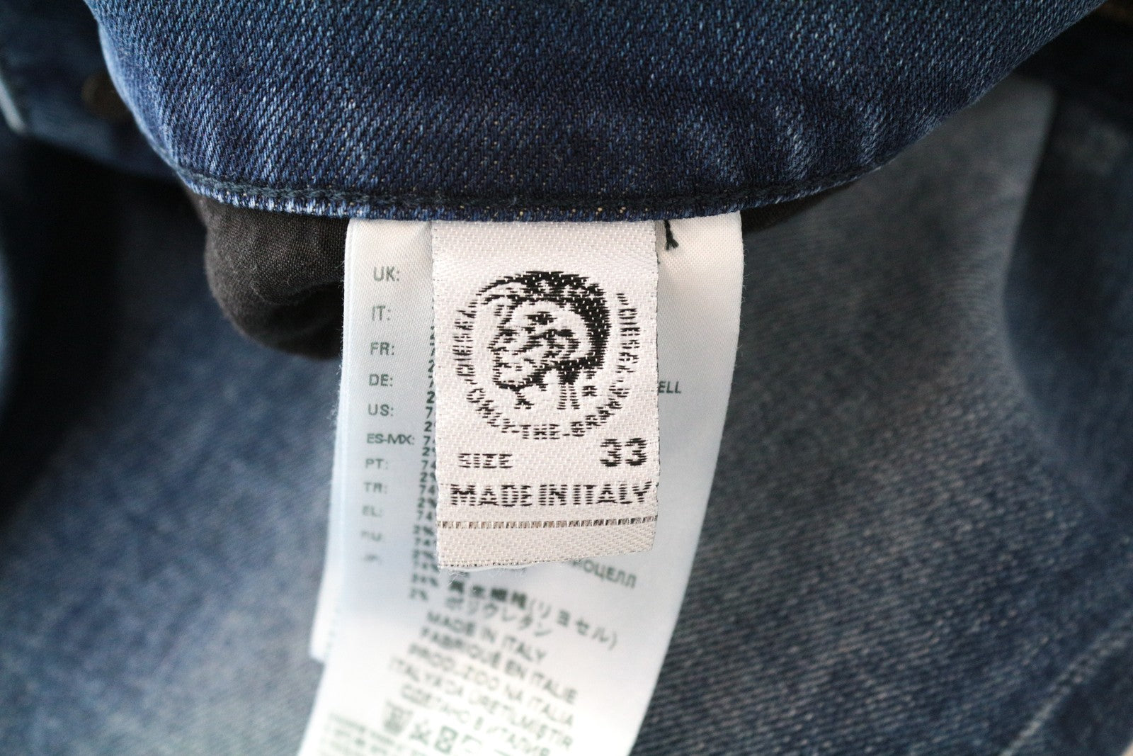 DIESEL D-Strukt 081AQ W33/L32 skalbti mėlyni džinsiniai siaurėjantys vyriški džinsai iš medvilnės, tamprūs 