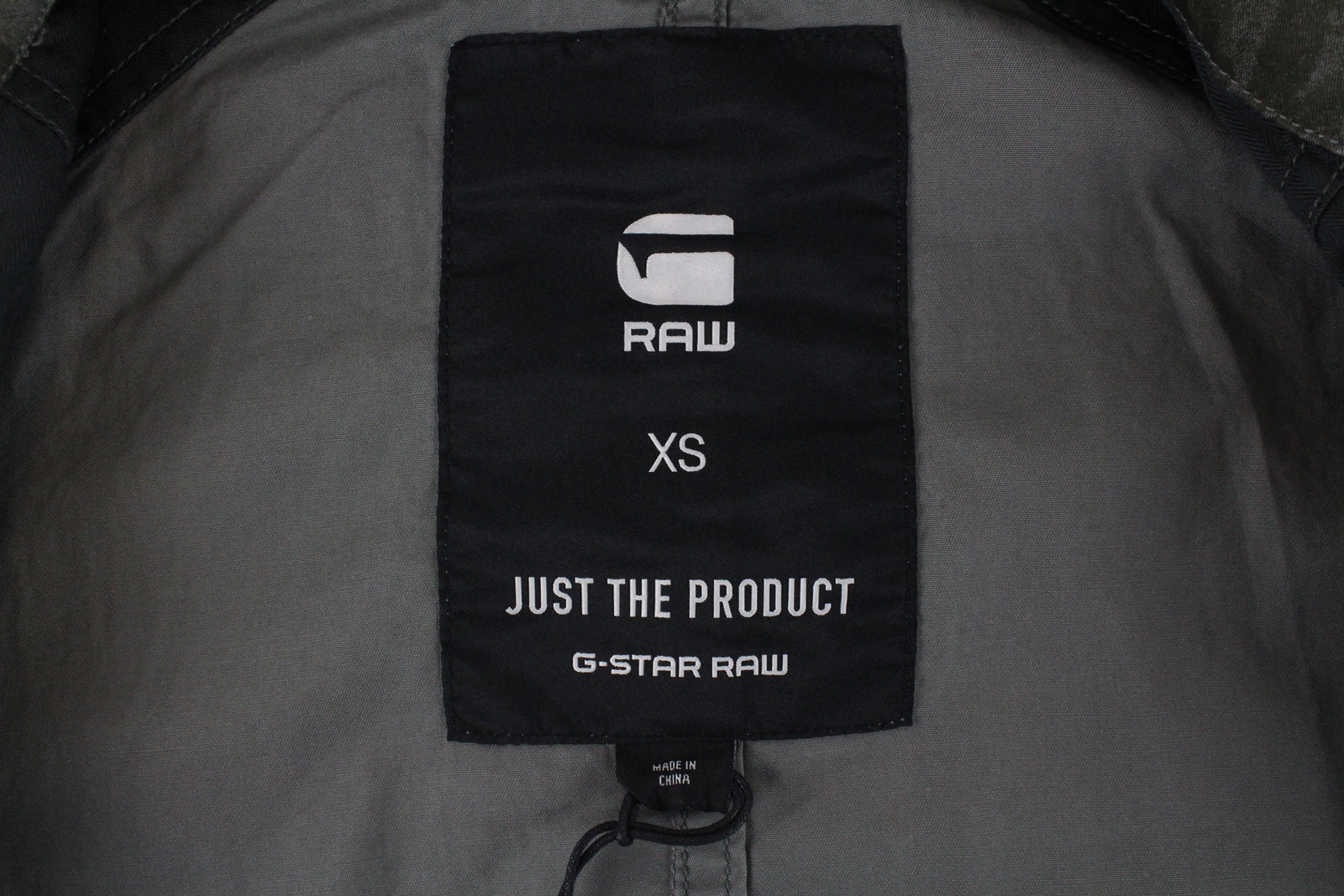 G-STAR Rovic Men Jacket XS Dark Green Overshirt Bird Pattern Twill Lined Zip-Up