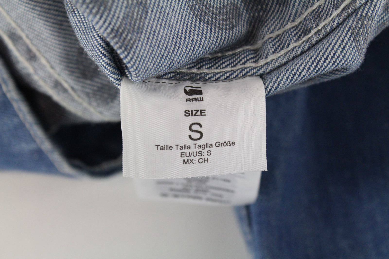 G-STAR Raw For The Oceans Parley Drop 1 moteriška trumpinta striukė su džinsiniais lopais S 