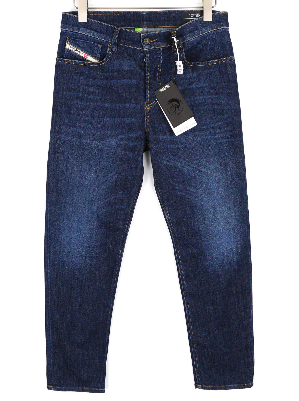 DIESEL D-Fining 009ZU vyriški džinsai W30/L30 siaurėjantys, tamprūs, skalbto džinso mėlyni 