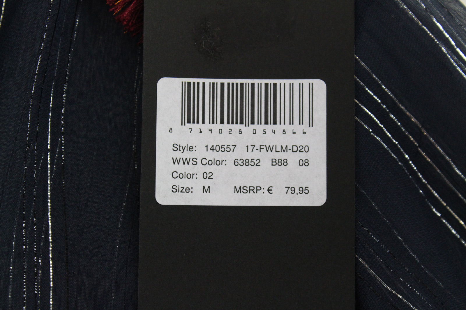 MAISON SCOTCH Women Shirt M Navy Striped Glittered Collared Bow-Tied Ruffled