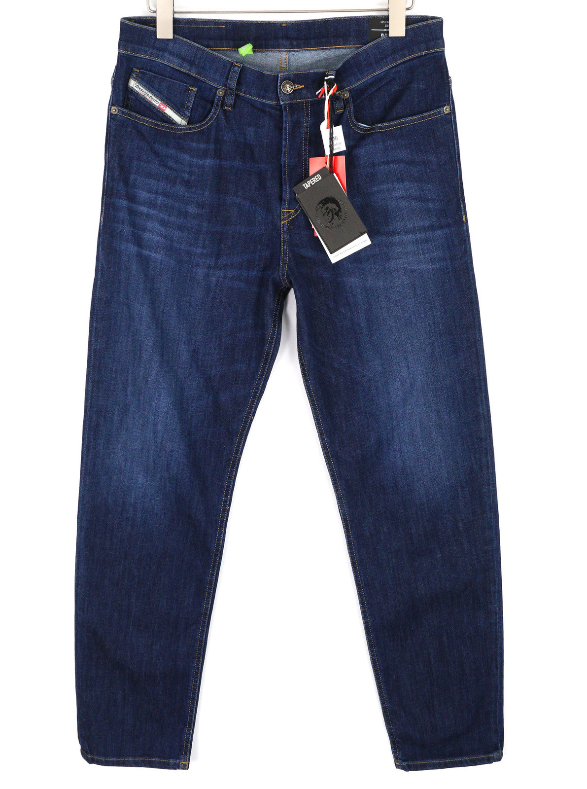 DIESEL D-Fining 009ZU vyriški džinsai W32/L32 siaurėjantys, tamprūs, skalbto džinso mėlyni 