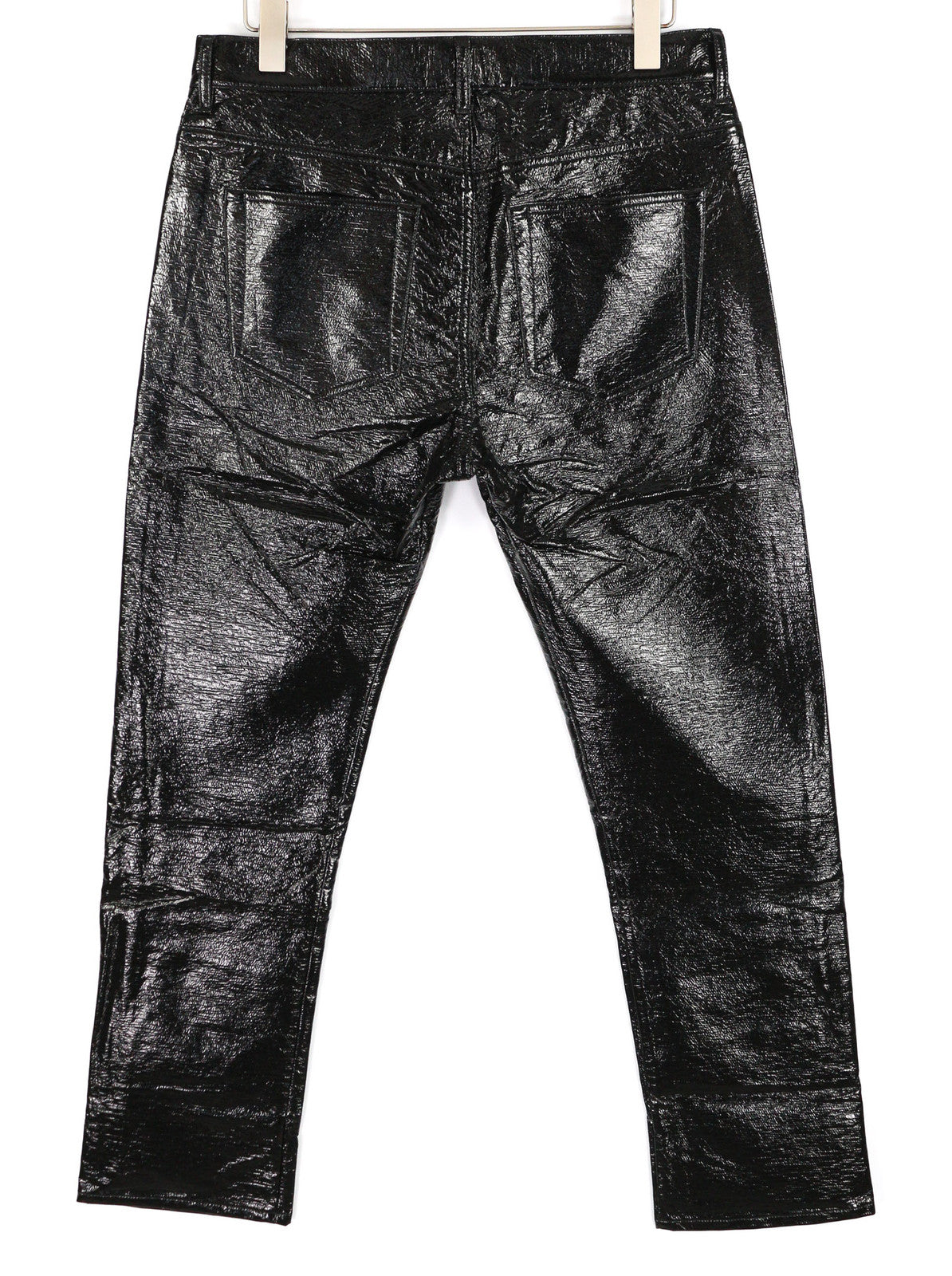 DIESEL P-Viker-Z 0LCAU vyriškos kelnės W30 juodos, priglundančios, dengtos, blizgančios, RRP 225 € 