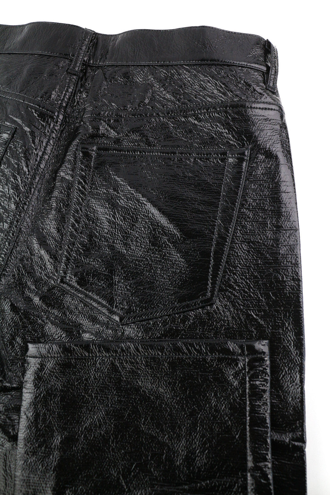 DIESEL P-Viker-Z 0LCAU vyriškos kelnės W30 juodos, priglundančios, dengtos, blizgančios, RRP 225 € 