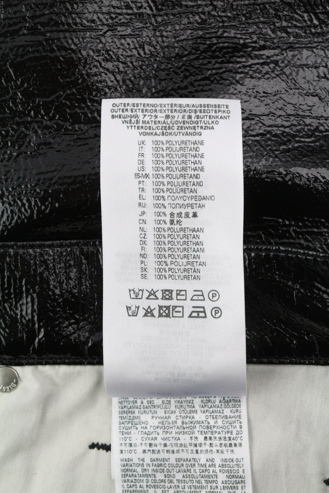 DIESEL P-Viker-Z 0LCAU vyriškos kelnės W30 juodos, priglundančios, dengtos, blizgančios, RRP 225 € 