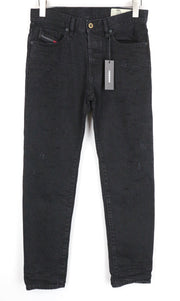 DIESEL Mharky 088AD W29/L30 juodi, medvilniniai, aptempti džinsai vyrams 