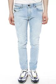 DIESEL Type-2814 BG8G3 juodos ir auksinės spalvos vyriški džinsai W36 aptempti šviesiai mėlyni tamprūs 