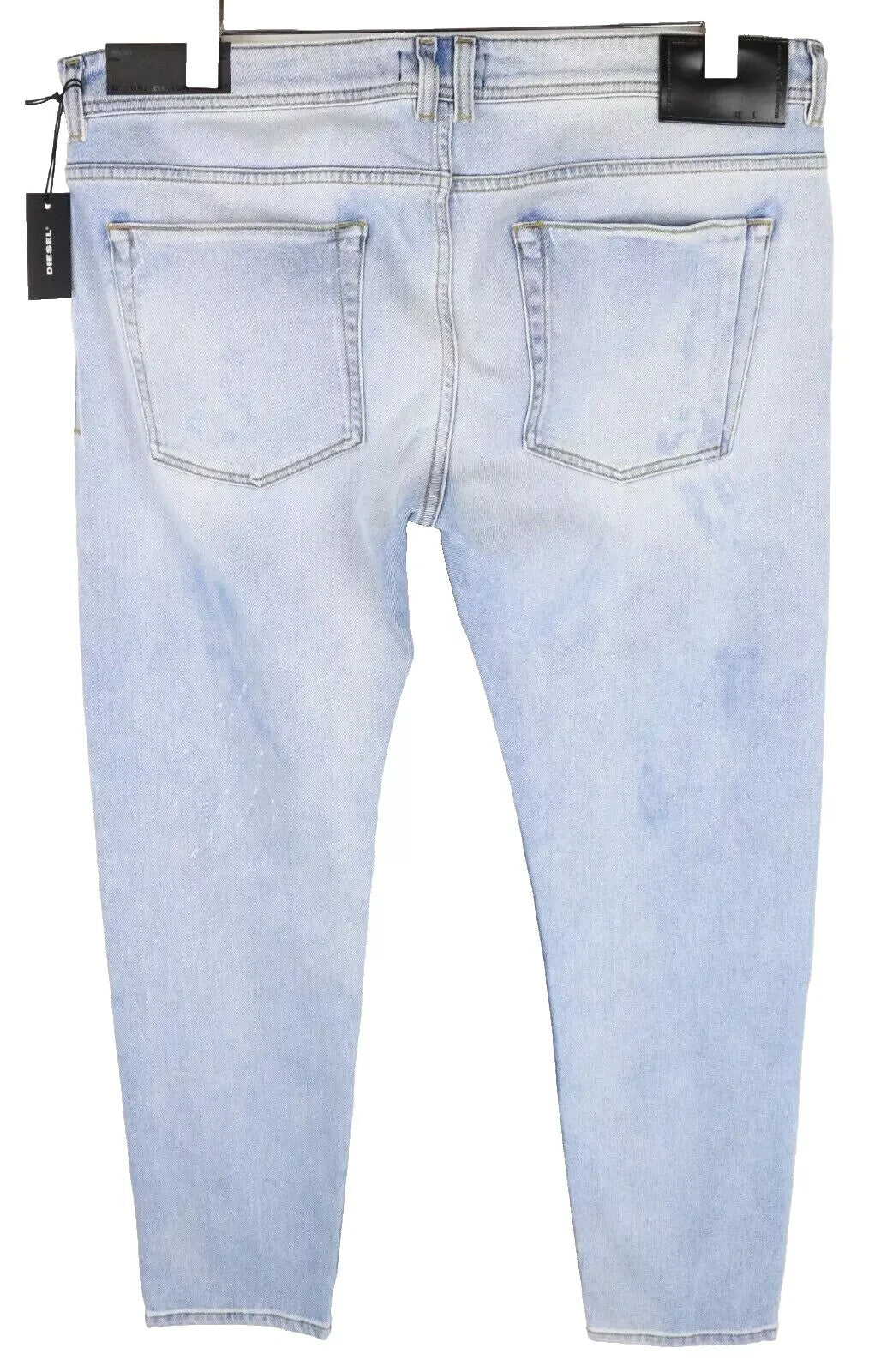 DIESEL Type-2814 BG8G3 juodos ir auksinės spalvos vyriški džinsai W36 aptempti šviesiai mėlyni tamprūs 
