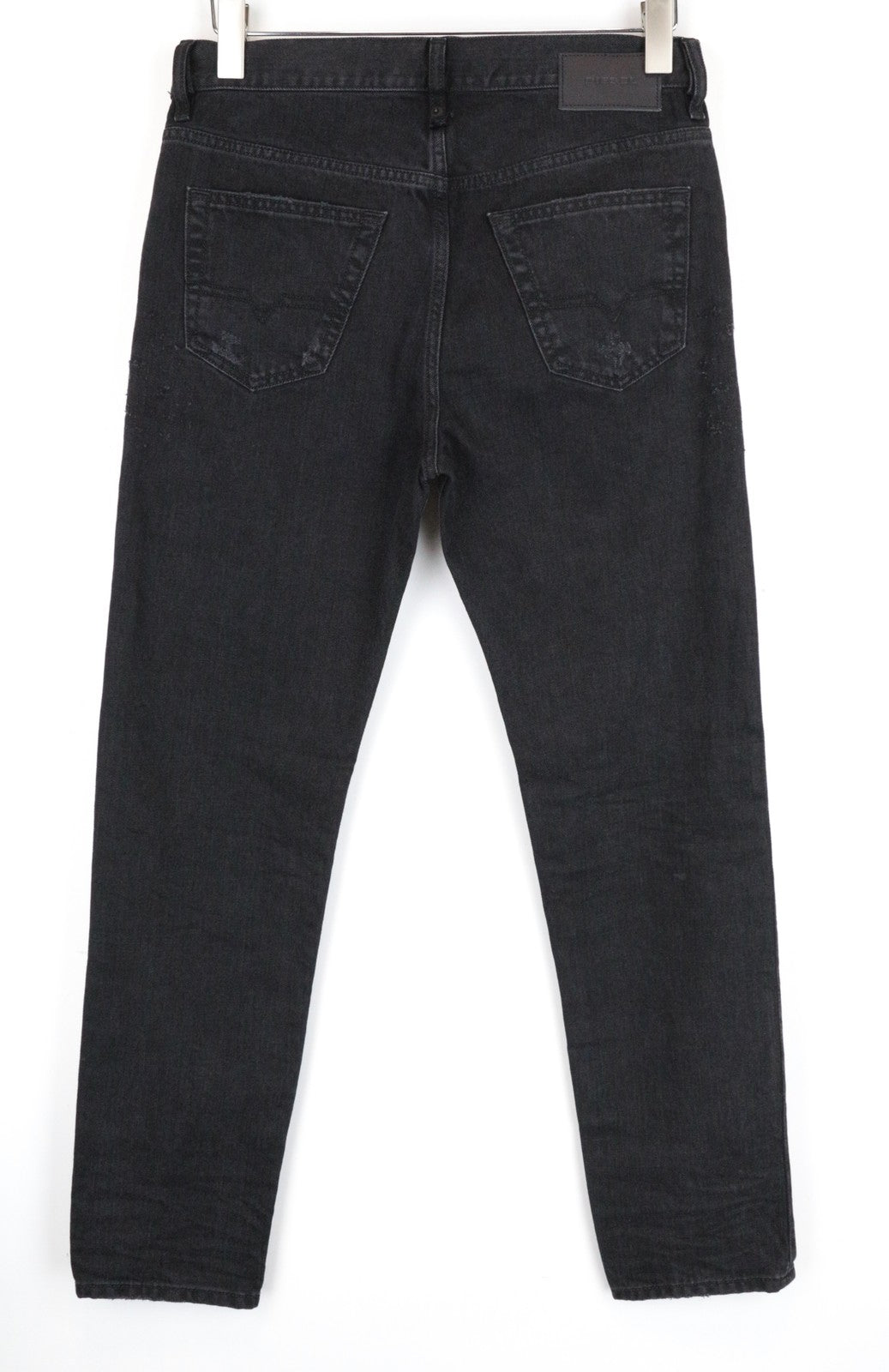 DIESEL Mharky 088AD W29/L32 juodi vyriški džinsai su sagomis, aptempti, grynos medvilnės 