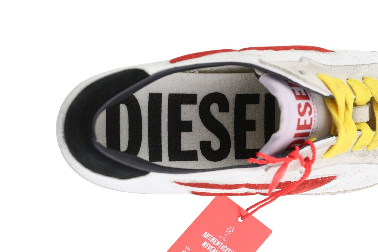 DIESEL S-Leroji žemakulniai vyriški sportbačiai, EU41, odiniai, žemakulniai, su raišteliais, logotipas, RRP 225 €