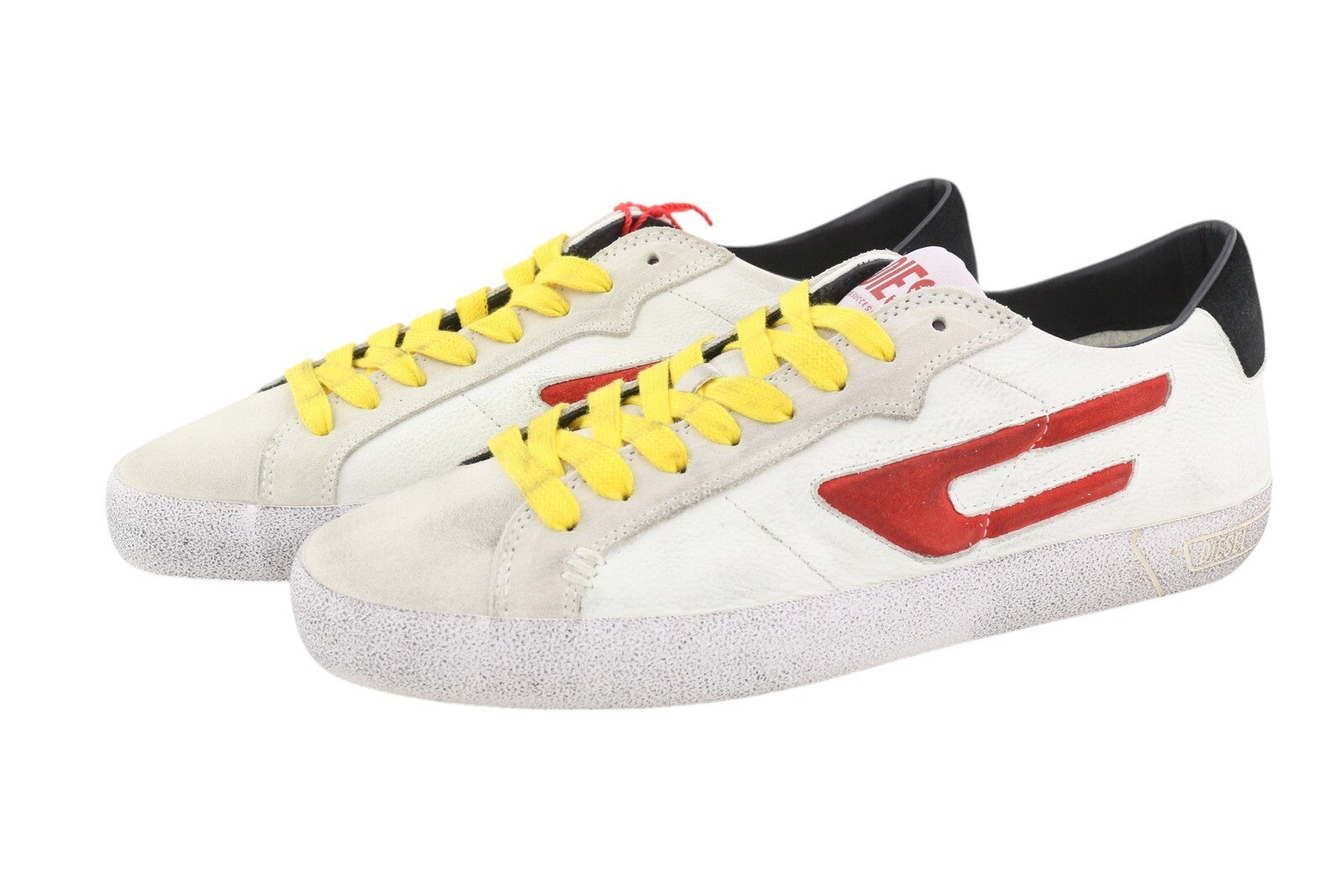 DIESEL S-Leroji žemakulniai vyriški sportbačiai, EU41, odiniai, žemakulniai, su raišteliais, logotipas, RRP 225 €