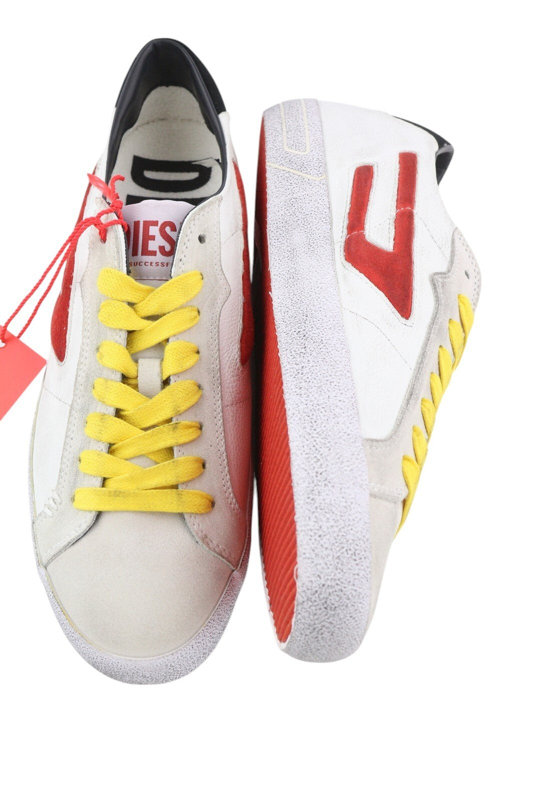 DIESEL S-Leroji žemakulniai vyriški sportbačiai, EU41, odiniai, žemakulniai, su raišteliais, logotipas, RRP 225 €