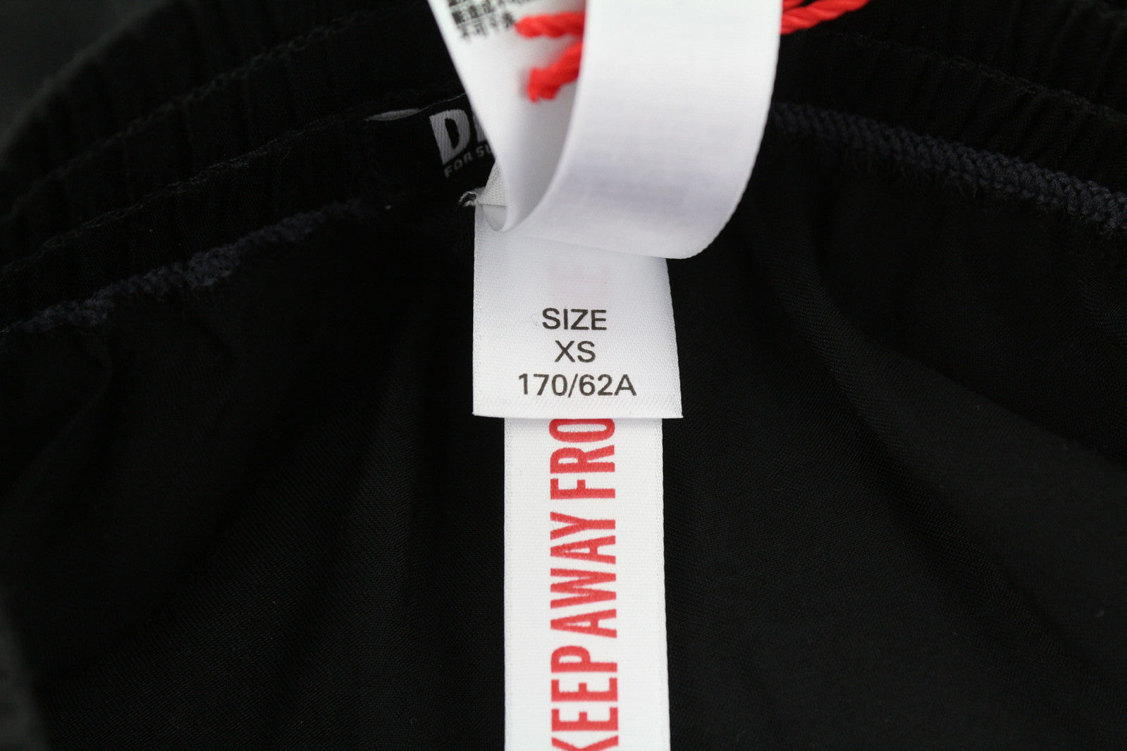 DIESEL UFLB-Tessy moteriškos kelnės XS, juodos, sportinės, su elastingu juosmeniu, plonos, su logotipu 