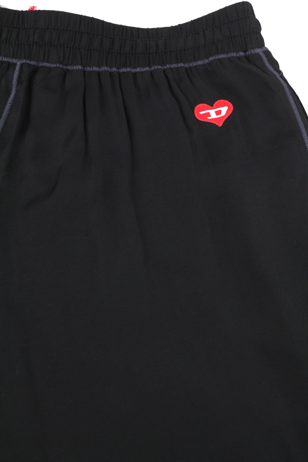 DIESEL UFLB-Tessy moteriškos kelnės XS, juodos, sportinės, su elastingu juosmeniu, plonos, su logotipu 