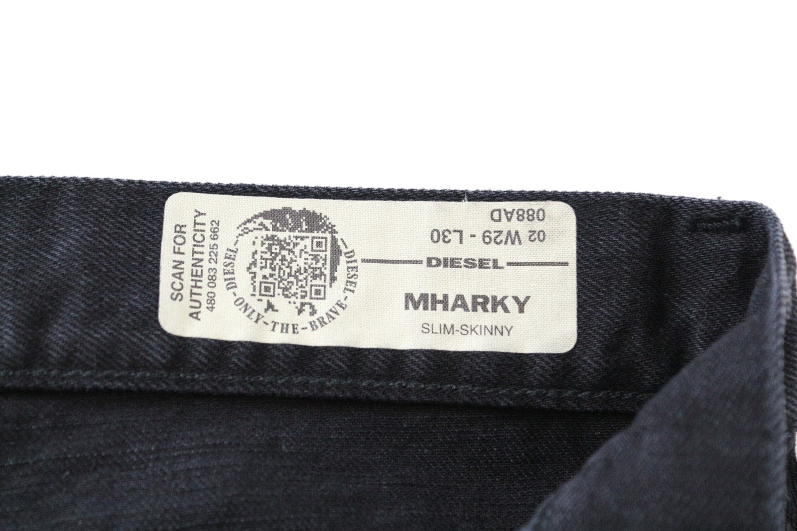 DIESEL Mharky 088AD W29/L30 aptempti plėšyti džinsai iš grynos medvilnės vyrams 