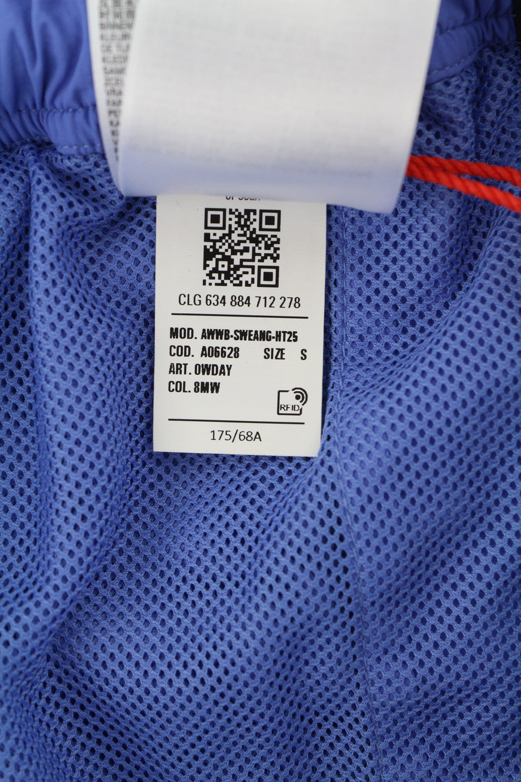 DIESEL AWWB-Sweang-HT25 moteriškos kelnės S dydžio, elastingu juosmeniu, tinklinio audinio sportinės kelnės, mėlynos 