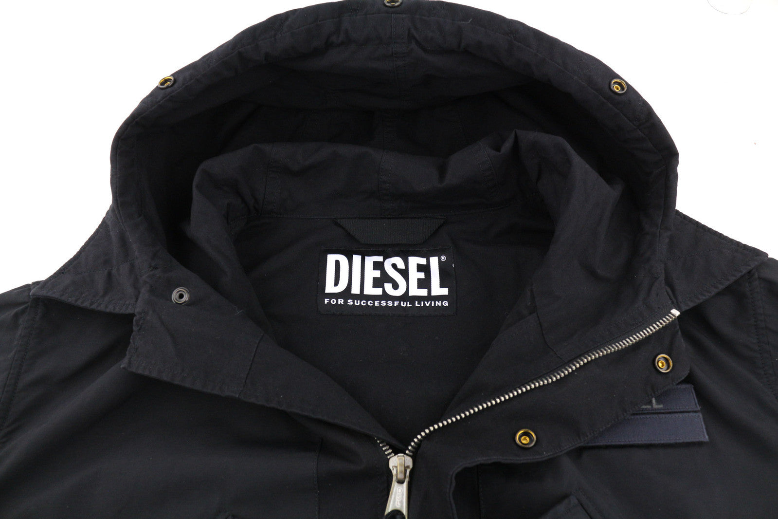 DIESEL W-Miles vyriška striukė M, juoda, parka, su gobtuvu, be pamušalo, lengva, RRP 475 € 