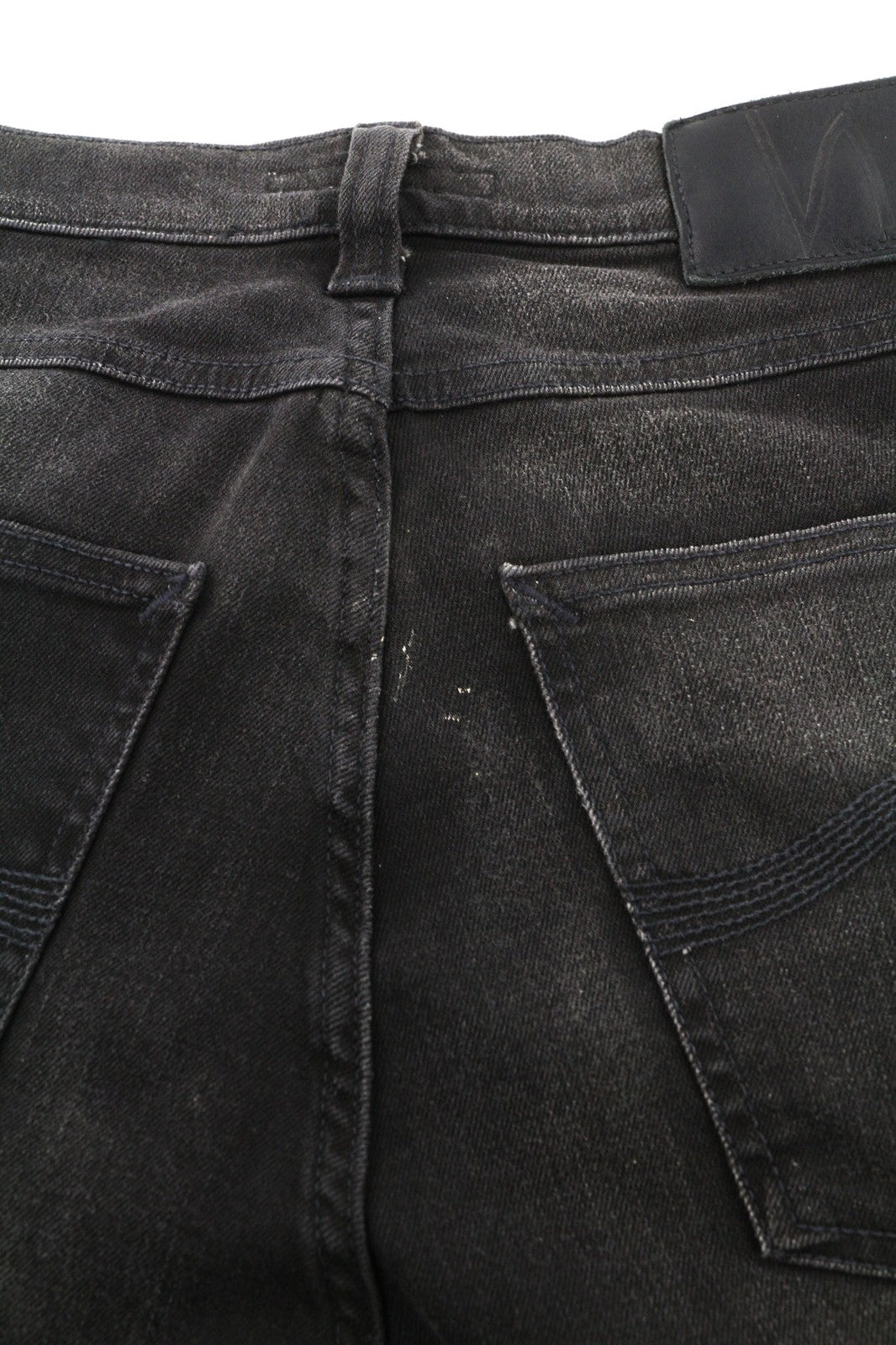 NUDIE Pipe Led Men Jeans W30/L32 Grey Marble Organic Skinny Washed Zip Fly Dark