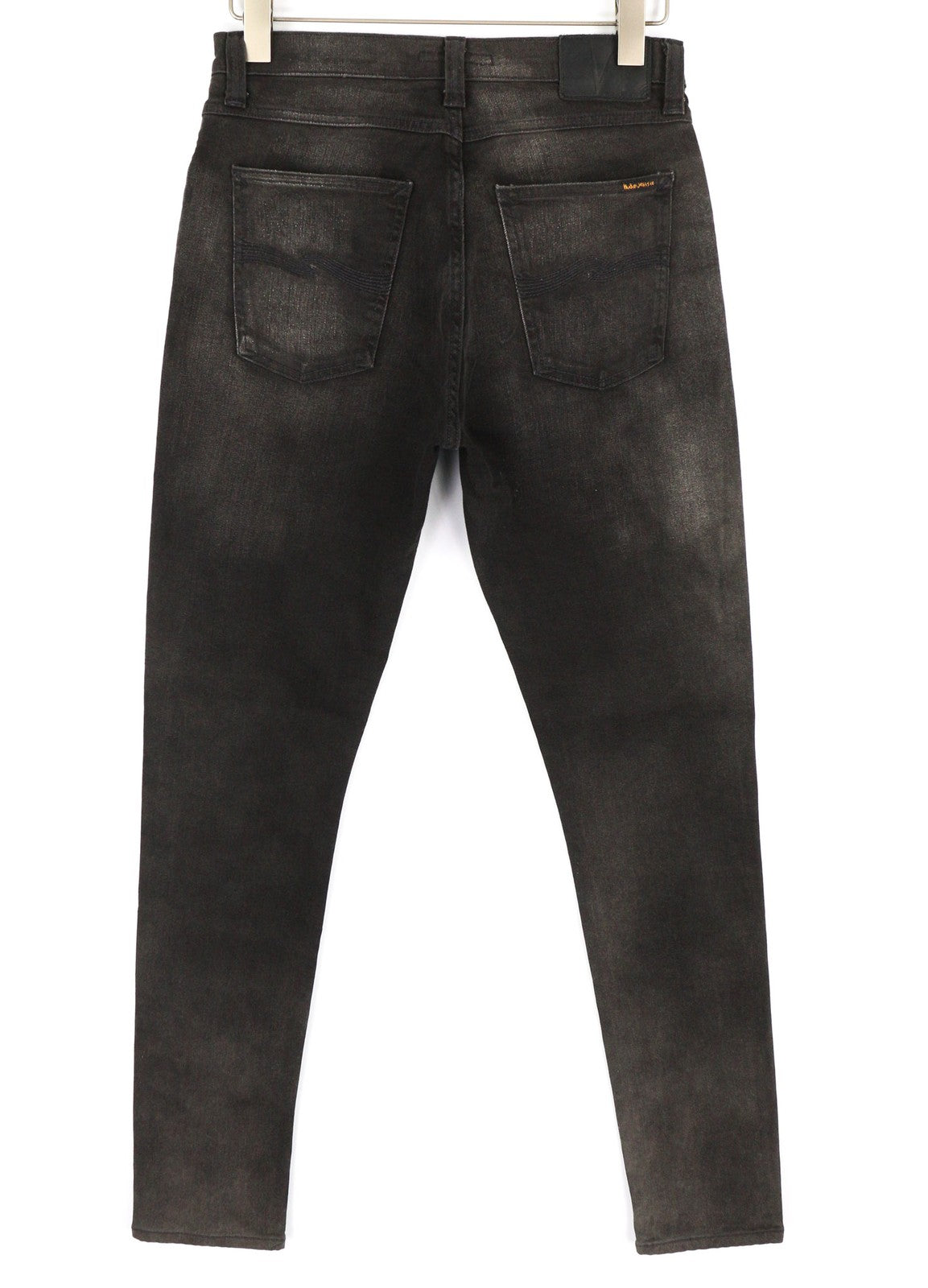 NUDIE Pipe Led Men Jeans W30/L32 Grey Marble Organic Skinny Fit Washed Zip Fly