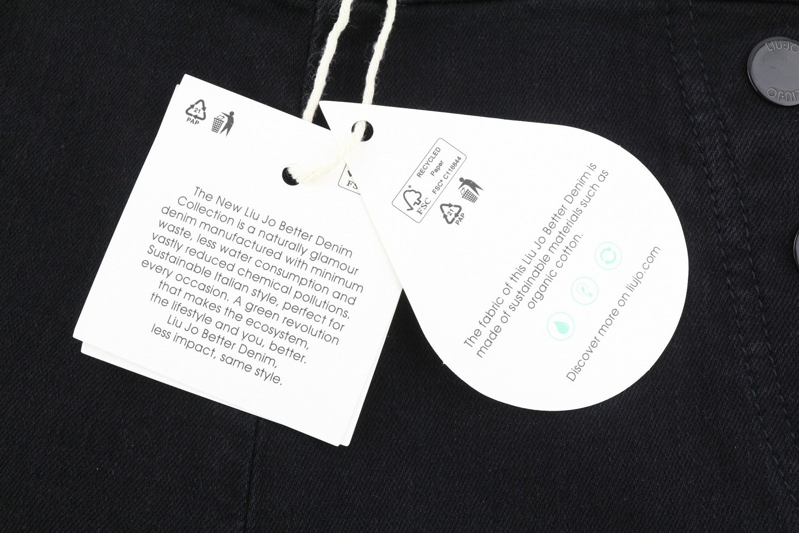 LIU JO Lungo moteriški džinsai W28 aukštu juosmeniu, plačiomis klešnėmis, užtrauktuku, juodi, laisvalaikio stiliaus. 