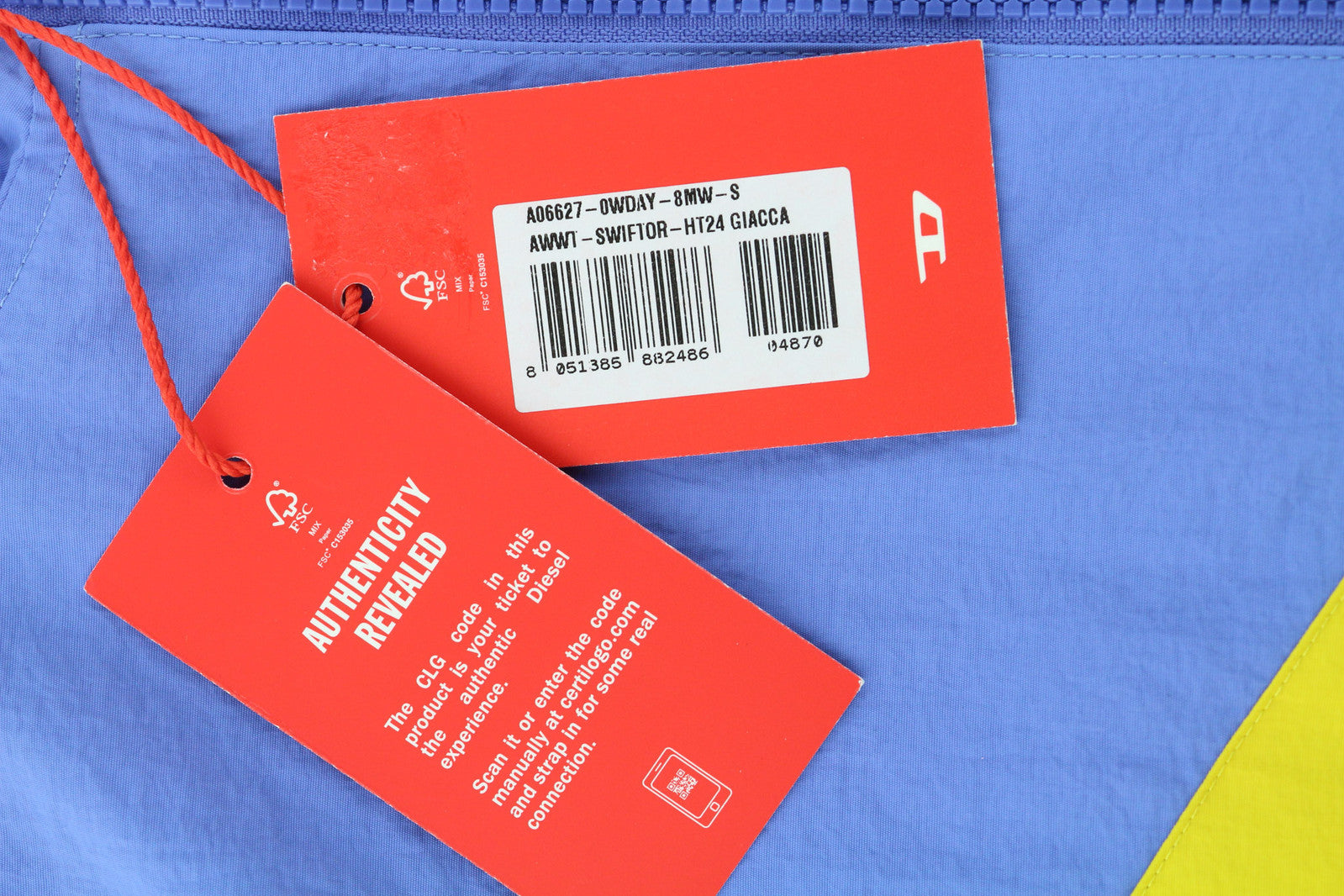 DIESEL Awwt-Swiftor-HT24 moteriška striukė S su paslėptu gobtuvu, tinklelio pamušalu, mėlyna, RRP195