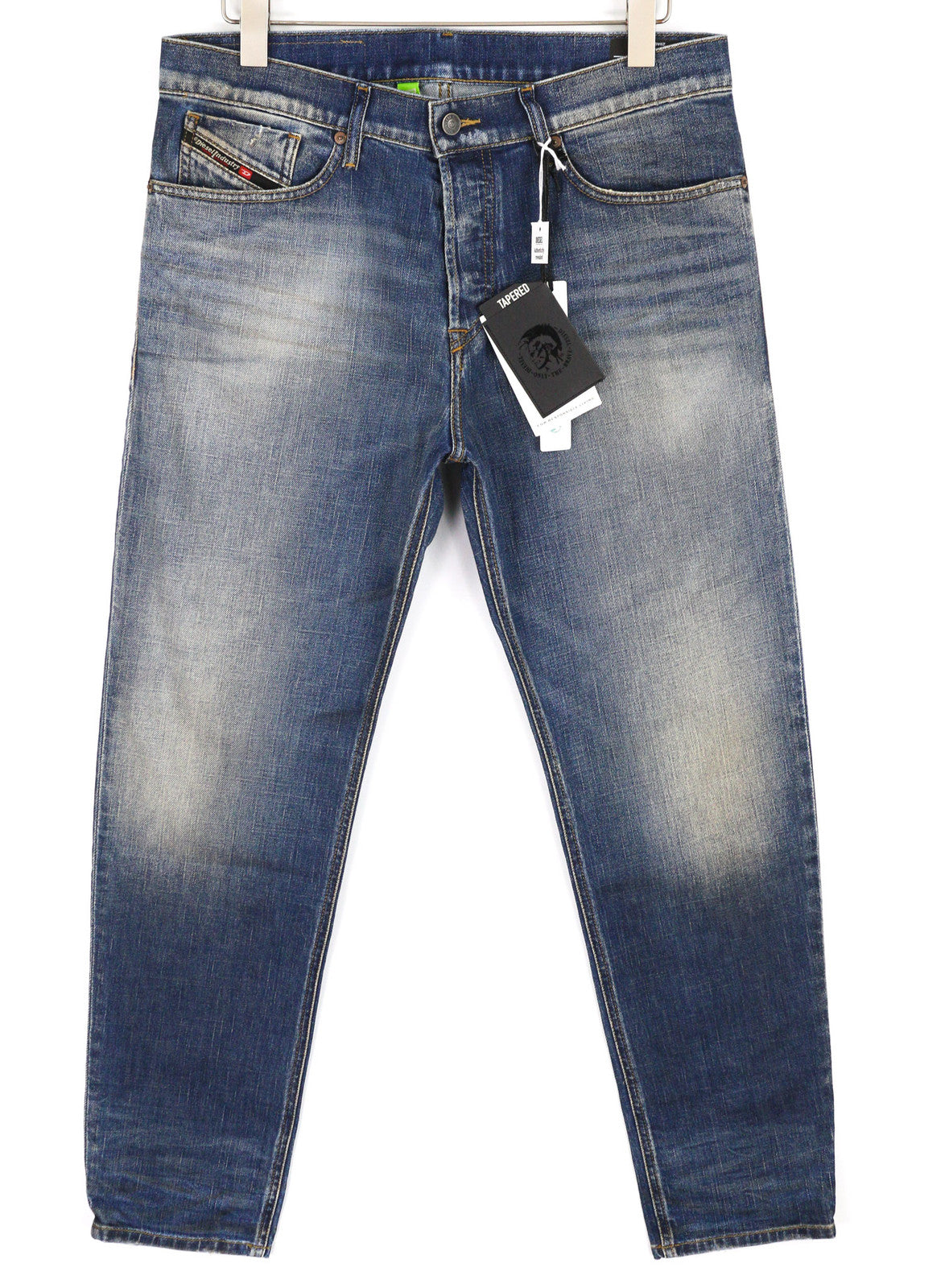 DIESEL D-Fining Z9A05 vyriški džinsai W33/L32 siaurėjantys, tamprūs, skalbtos mėlynos spalvos, rekomenduojama kaina – 225 € 