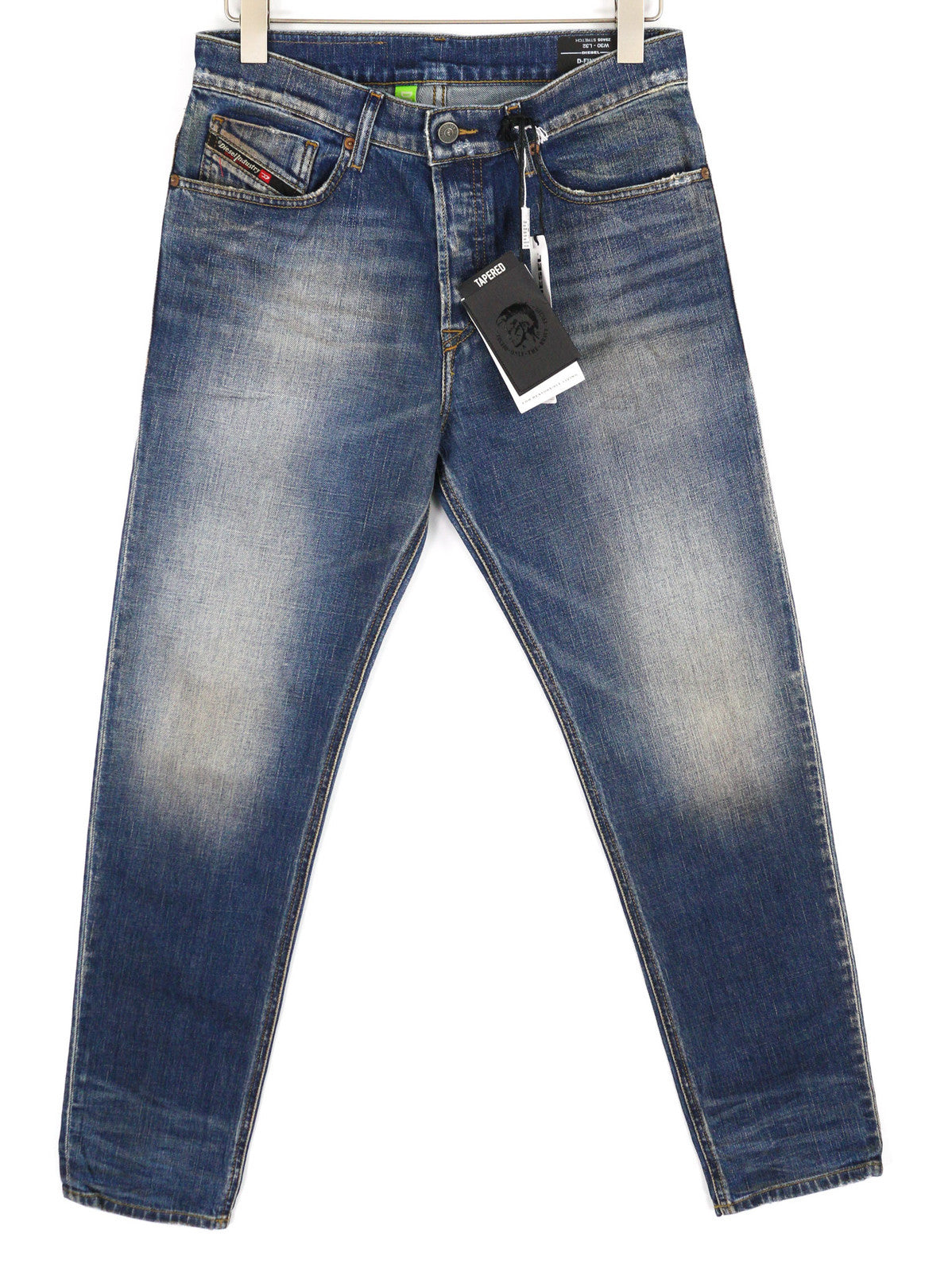DIESEL D-Fining Z9A05 vyriški džinsai W30/L32 siaurėjantys, tamprūs, skalbtos mėlynos spalvos, rekomenduojama kaina – 225 € 