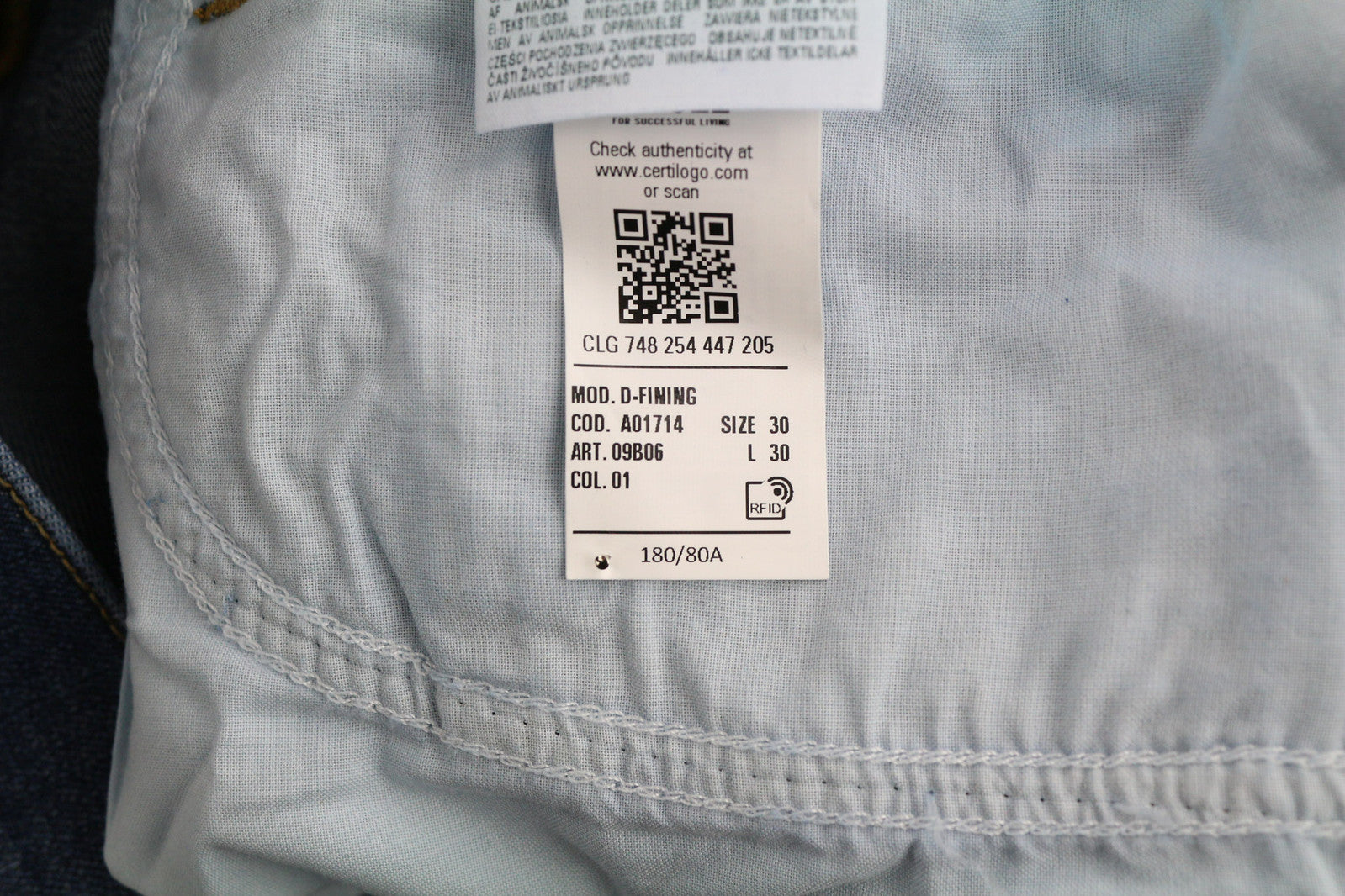 DIESEL D-Fining 09B06 vyriški džinsai W30/L30 siaurėjantys tamprūs, su sagomis, skalbti džinsai 