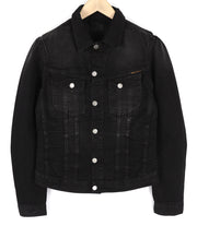 NUDIE JEANS Billy vyriška striukė S, tamsiai mėlyna, džinsinio audinio, su sagomis, išskleidžiamo kaklo kišenėmis. 