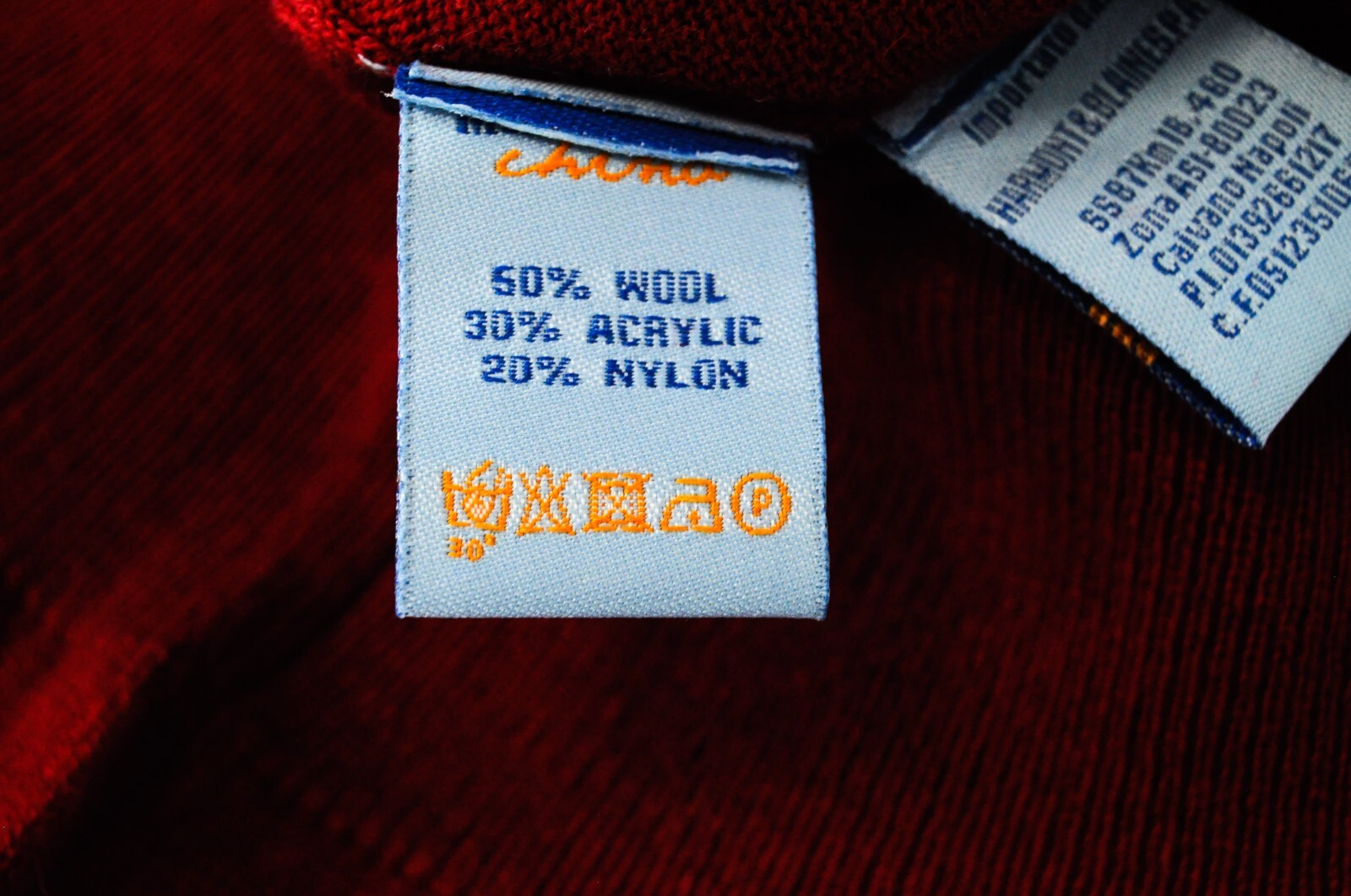 HARMONT &amp; BLAINE vyriškas džemperis M, raudonas vilnos mišinio megztinis ilgomis rankovėmis 