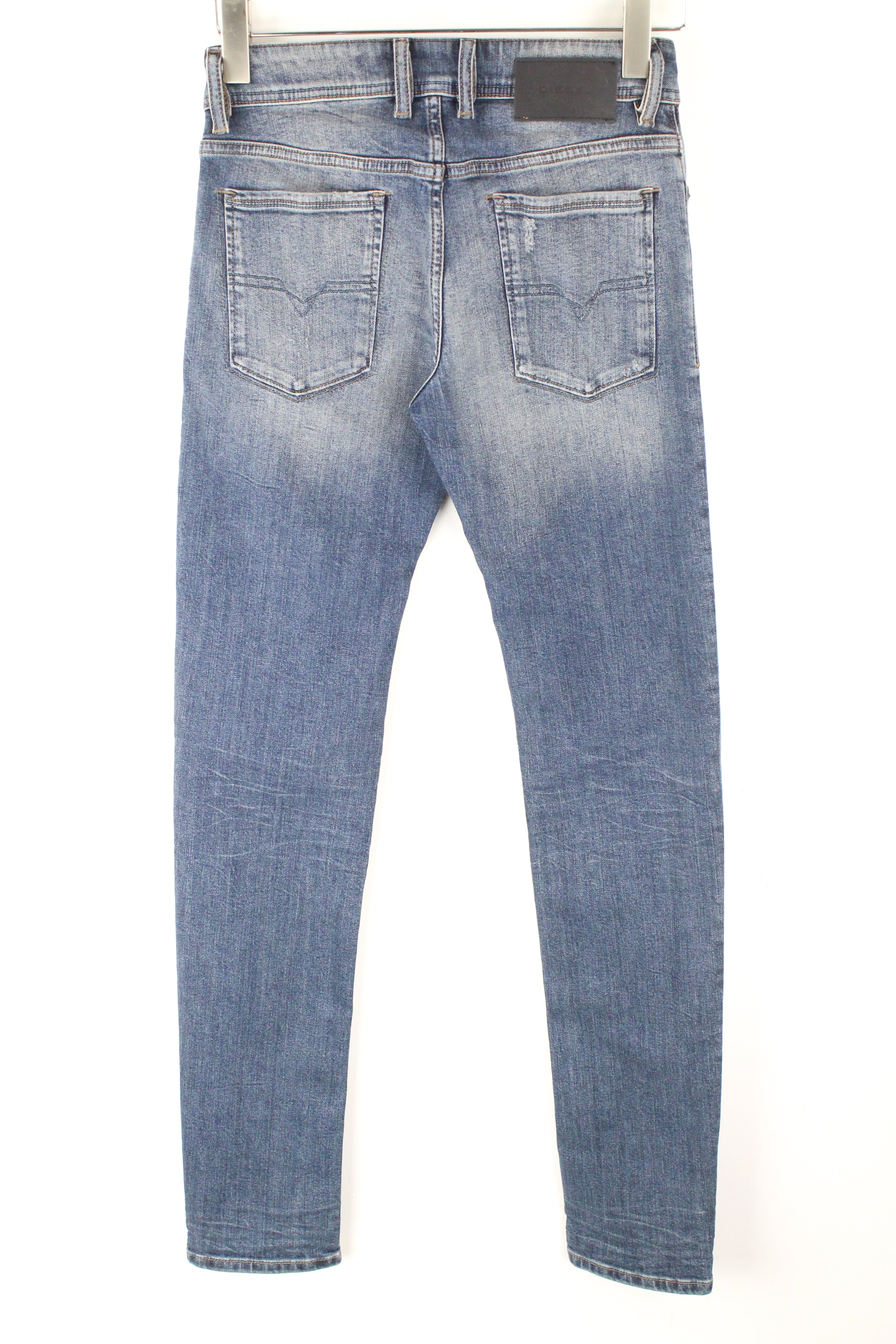 DIESEL Sleenker 069FI vyriški džinsai W27 L32 Slim Stretch Fit mėlyni skalbto džinso atspalviai 