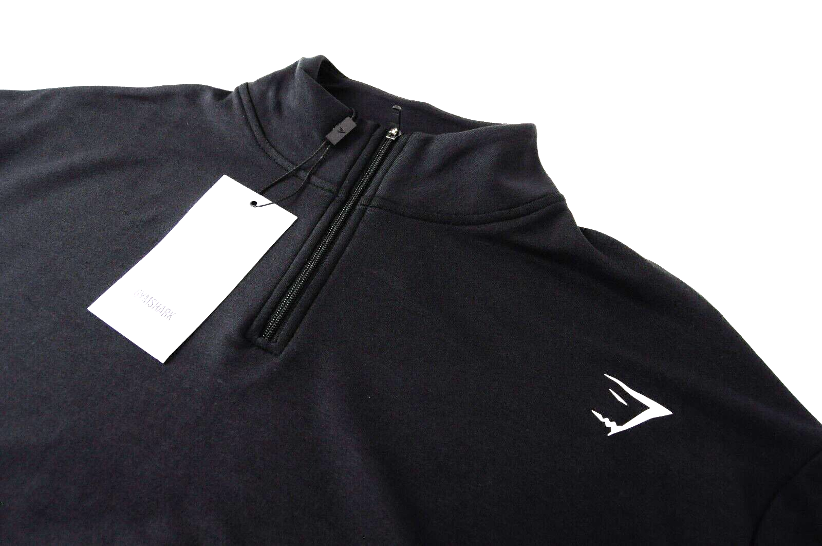 GYMSHARK moteriškas džemperis S, juodas, trumpintas ilgomis rankovėmis, Pipa sportinė apranga 