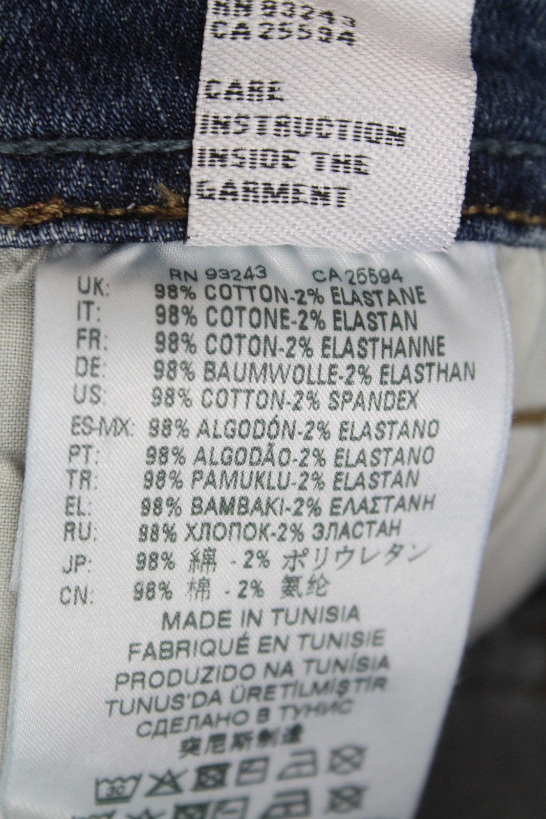 DIESEL Sleenker 069FI vyriški džinsai W28 L32 Slim Tamprūs mėlyni medvilniniai skalbto kirpimo džinsai 