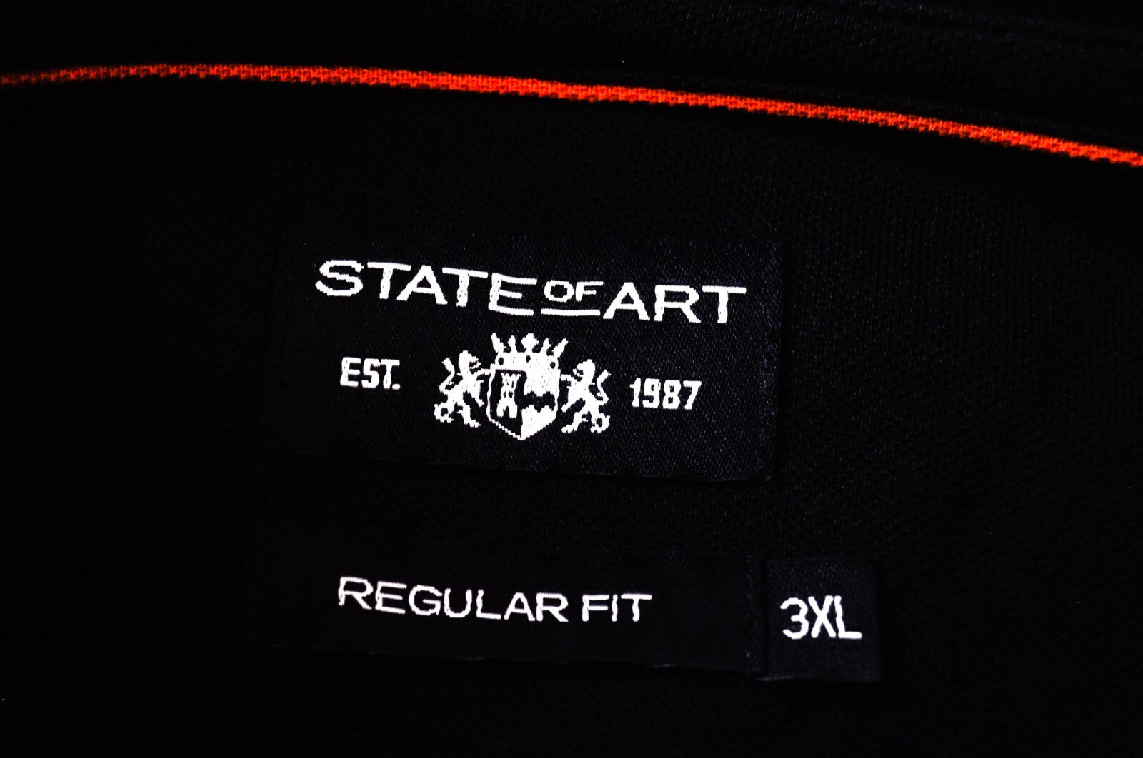 STATE OF ART Mens T-Shirt 3XL Navy Short Sleeve  Cotton Collared Polo