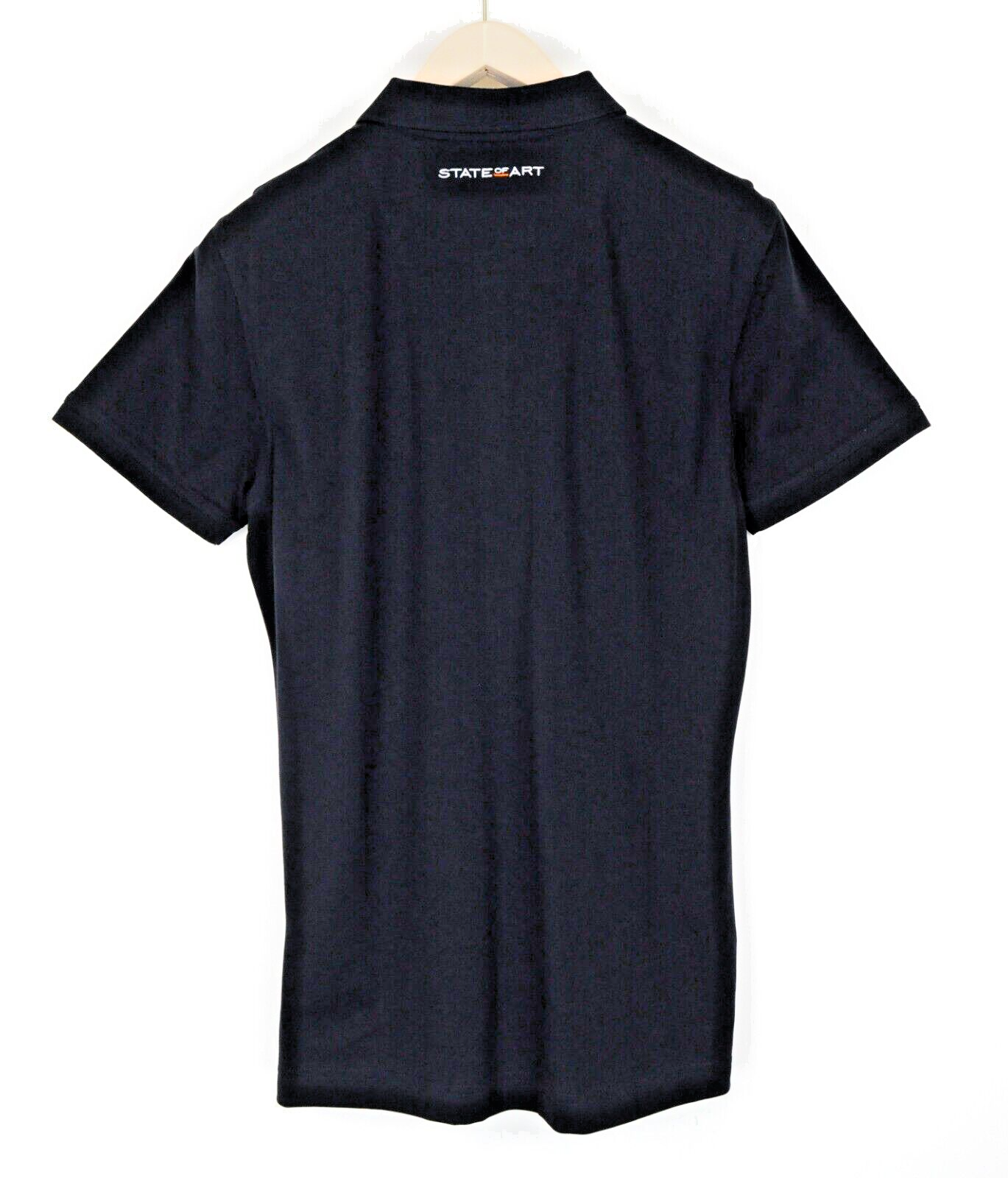 STATE OF ART Mens T-Shirt L Navy Short Sleeve  Cotton Collared Polo Dress
