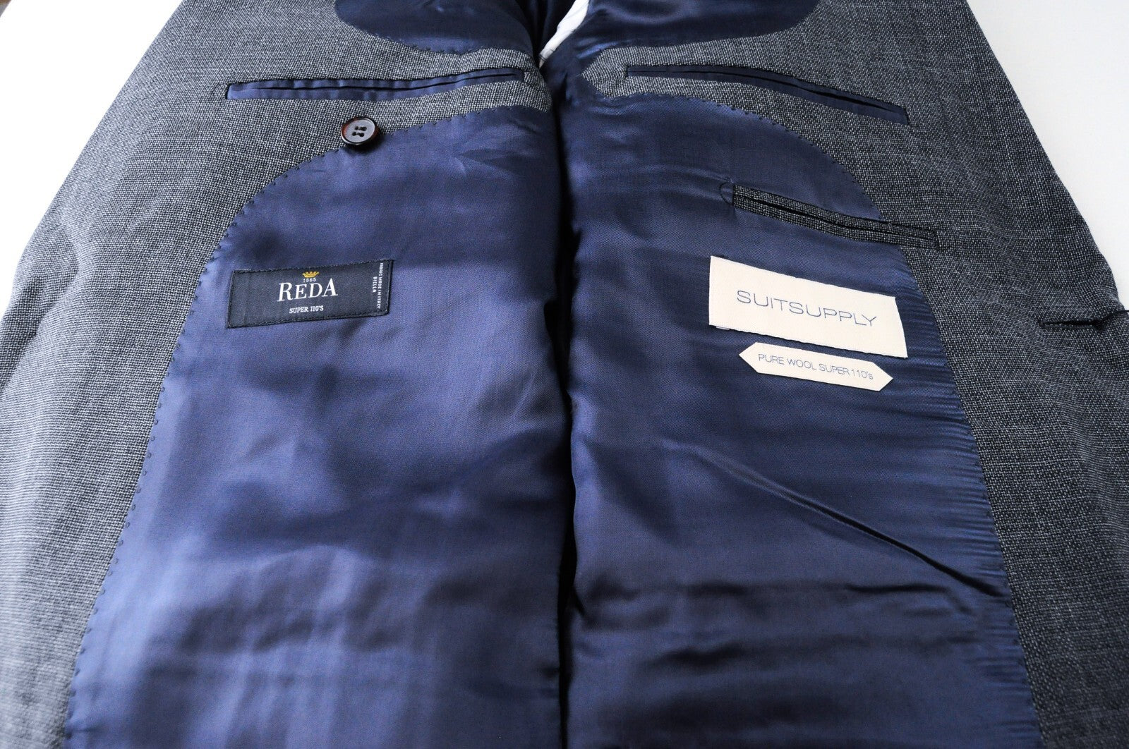 „SUITSUPPLY Napoli“ vyriška suknelė su vilnoniu pamušalu, UK38L 