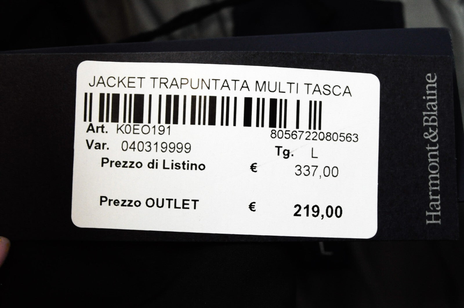 HARMONT &amp; BLAINE vyriška striukė L, juoda, pamušalu, paminkštinta apykakle 